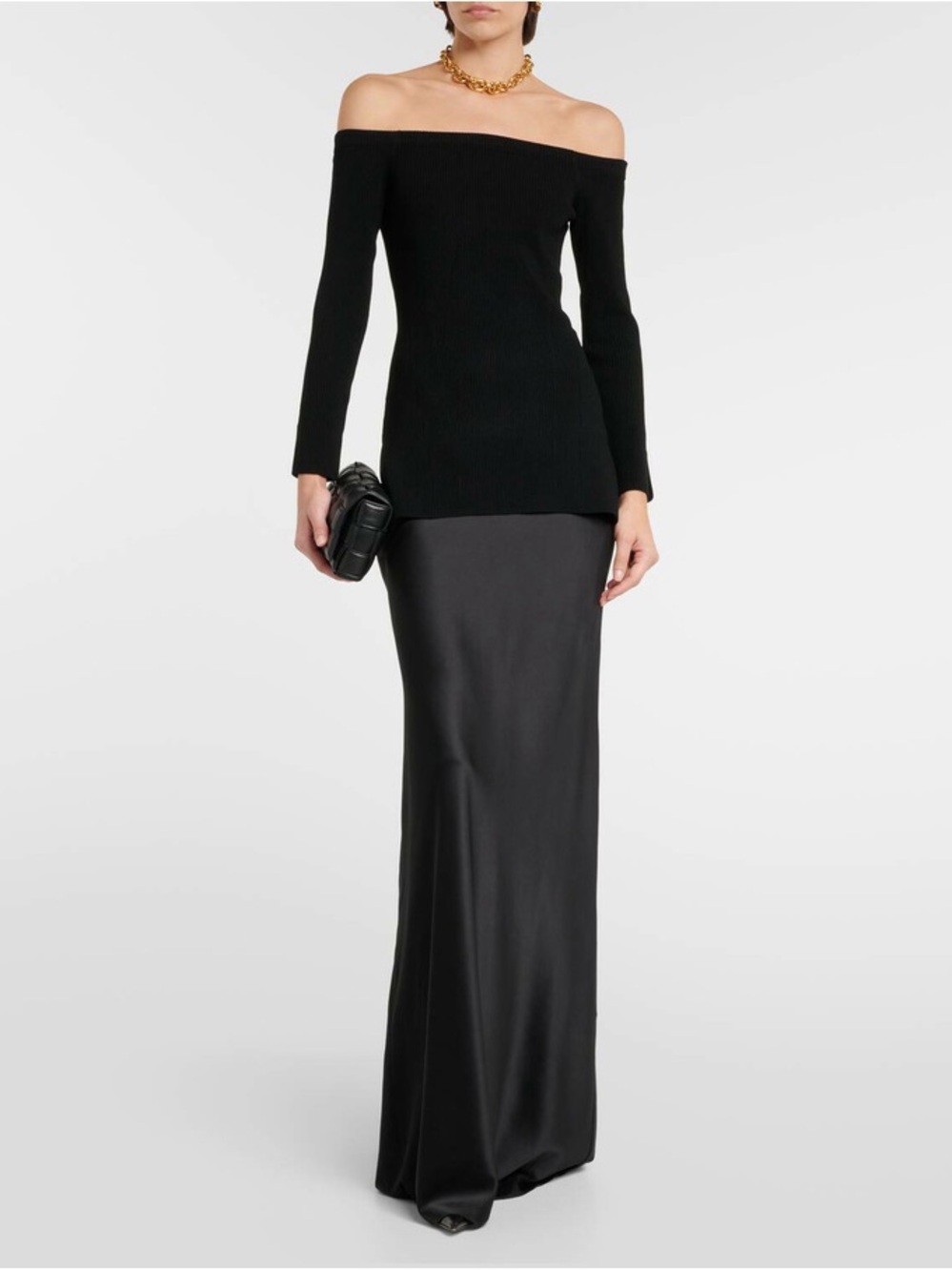 VERONICA BEARD BLACK SILK MAXI SKIRT